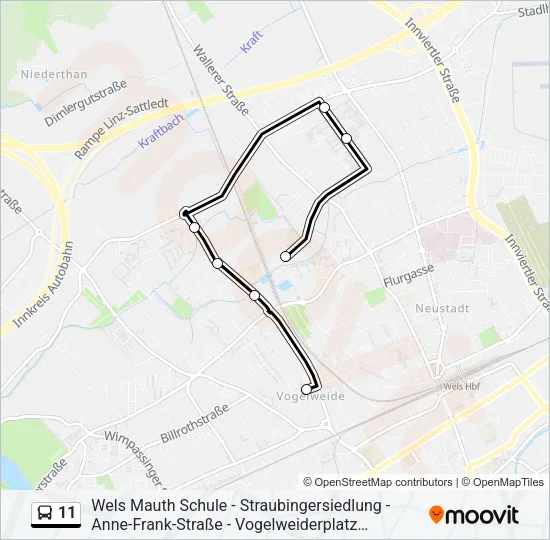 11 Bus Line Map
