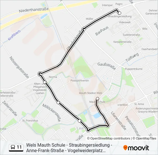11 Bus Line Map