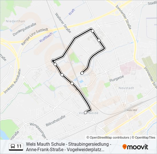 11 bus Line Map