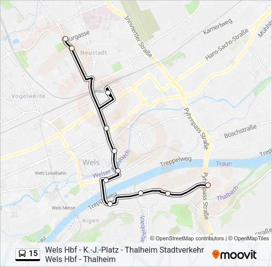 15 Bus Line Map