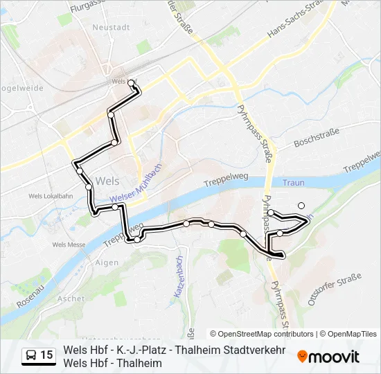 15 Bus Line Map