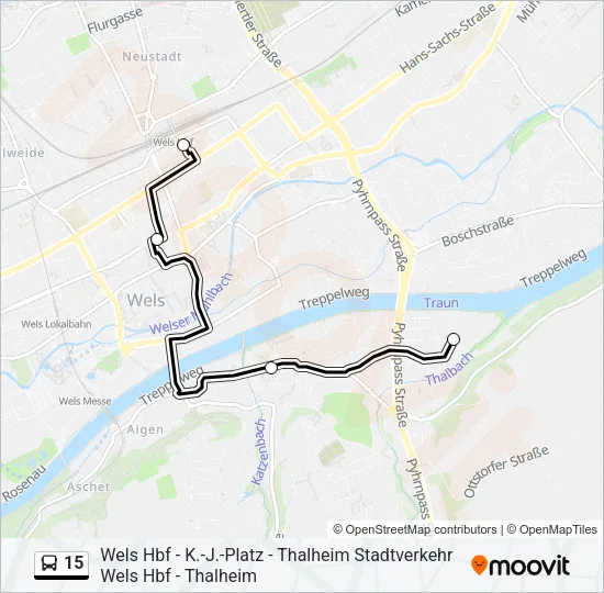 15 Bus Line Map