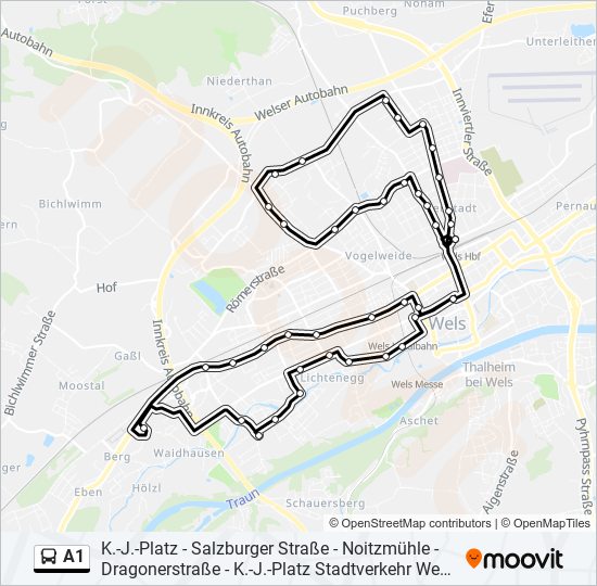 A1 bus Line Map