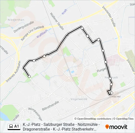 A1 Bus Line Map