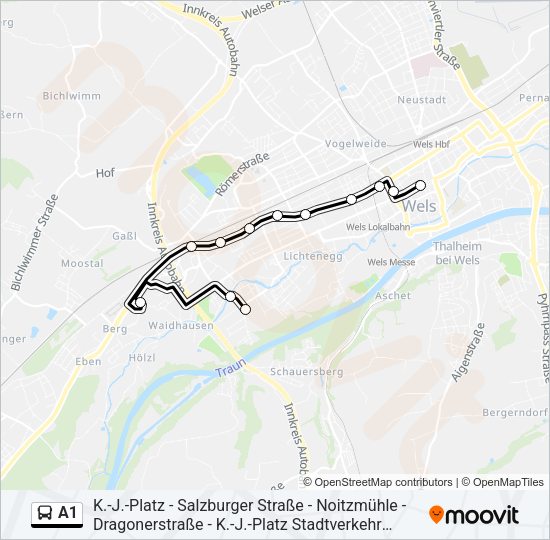 A1 Bus Line Map