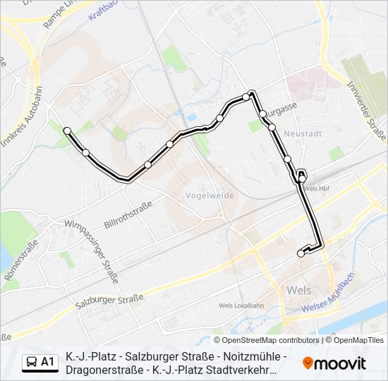 A1 Bus Line Map