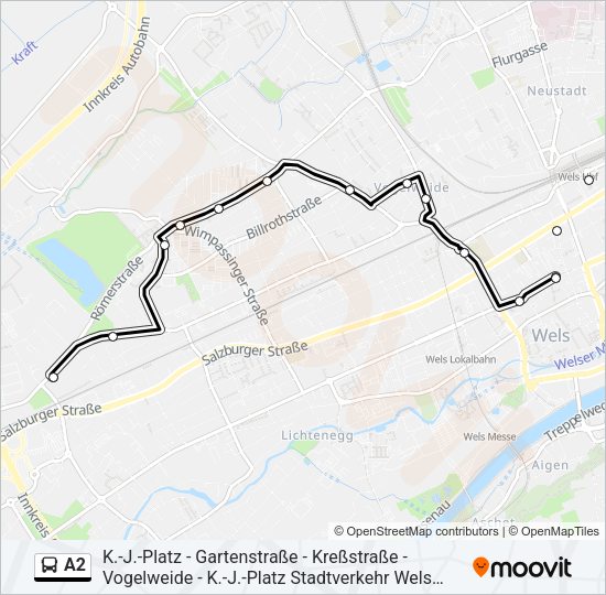 A2 Bus Line Map
