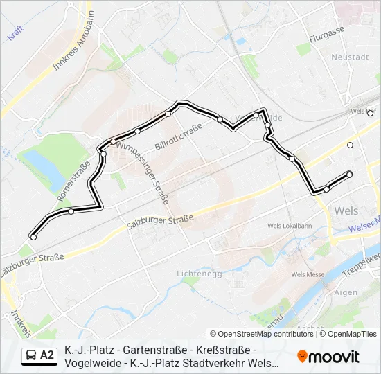 A2 Bus Line Map