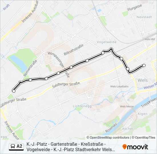 A2 Bus Line Map