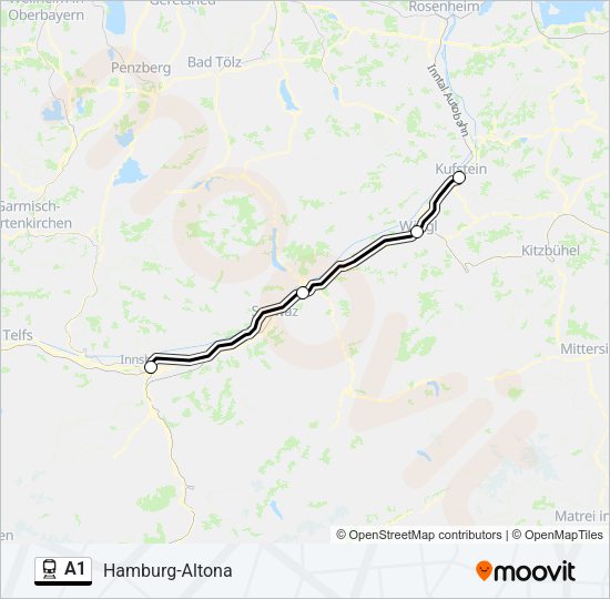 A1 Train Line Map