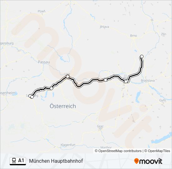 A1 Train Line Map