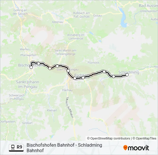 R9 Train Line Map