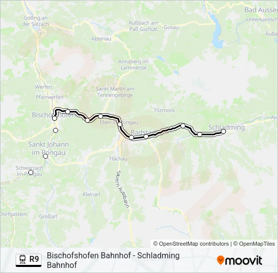 R9 Train Line Map