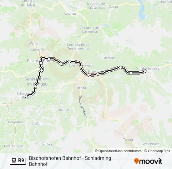 R9 Train Line Map