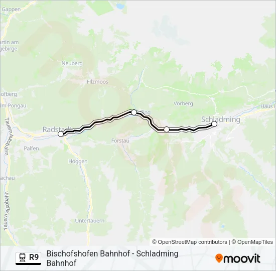 R9 Train Line Map