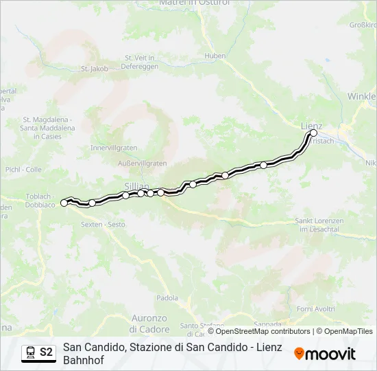 S2 Train Line Map
