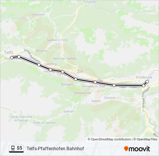 S5 train Line Map