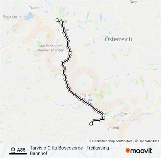 A85 Train Line Map