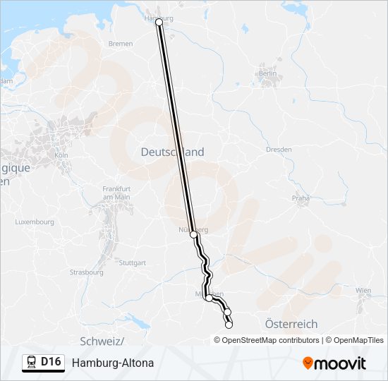D16 Train Line Map