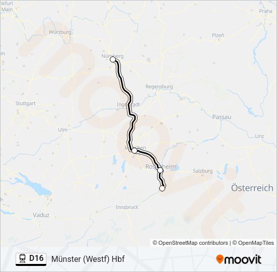 D16 Train Line Map
