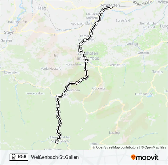 R58  Line Map