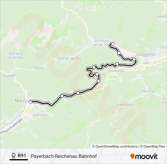 R91 Train Line Map