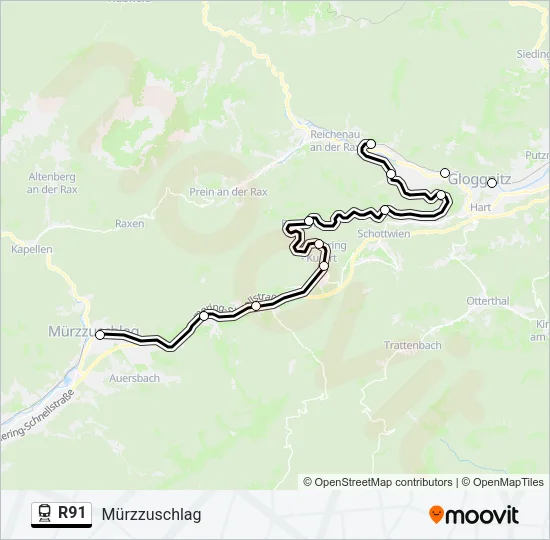 R91 Train Line Map