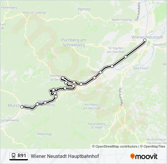 R91 Train Line Map