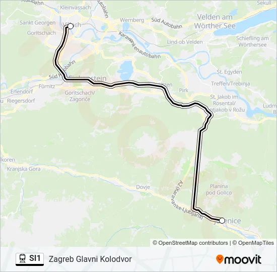 SI1 Train Line Map