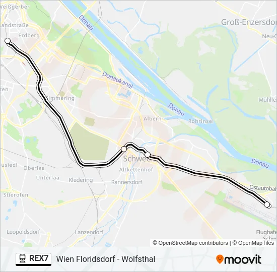 REX7 Train Line Map