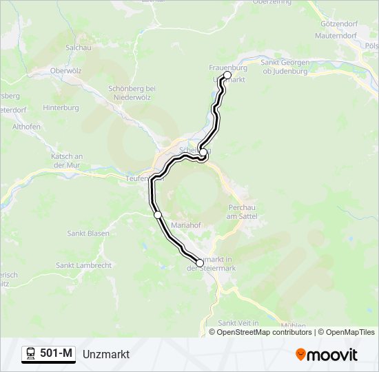 501-M train Line Map