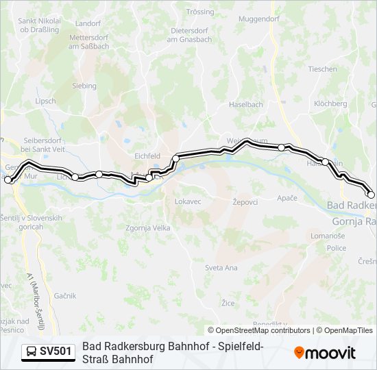 Sv501 Route: Schedules, Stops & Maps - Spielfeld-Straß Bahnhof (Updated)