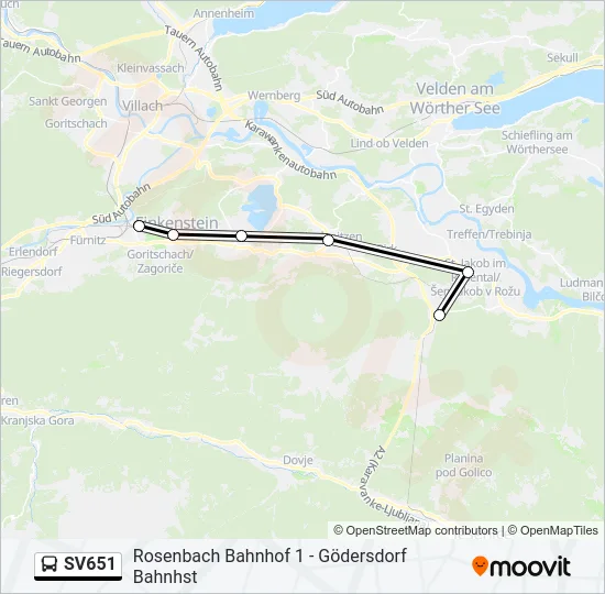 SV651  Line Map