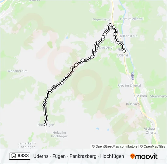 8333 Bus Line Map