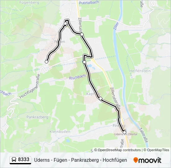 8333 Bus Line Map
