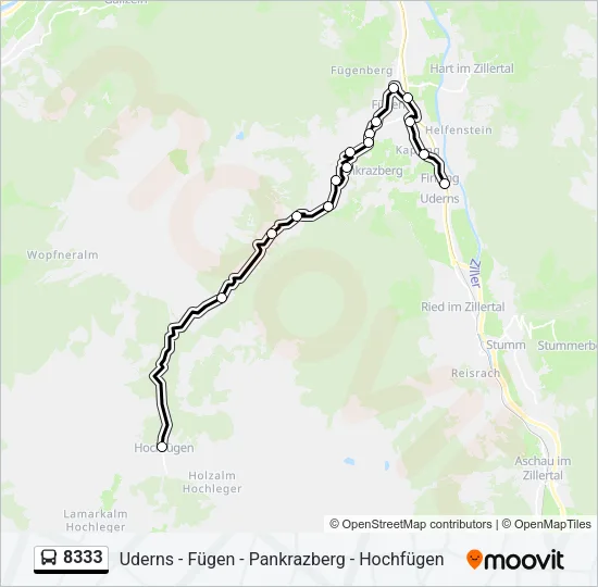 8333 Bus Line Map