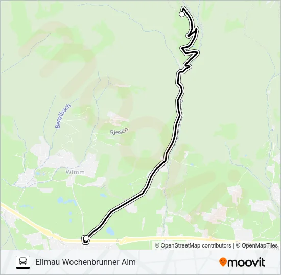 WOCHENBRUNNER ALM Bus Line Map