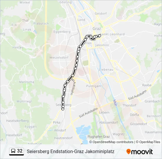 32 Bus Line Map