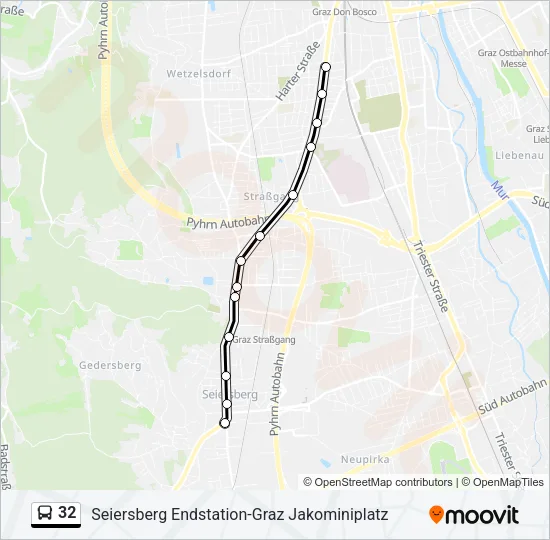 32 Bus Line Map