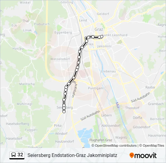32 Bus Line Map