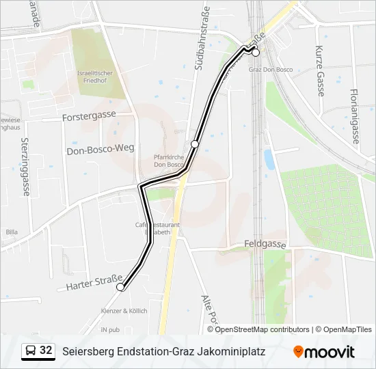 32 Bus Line Map