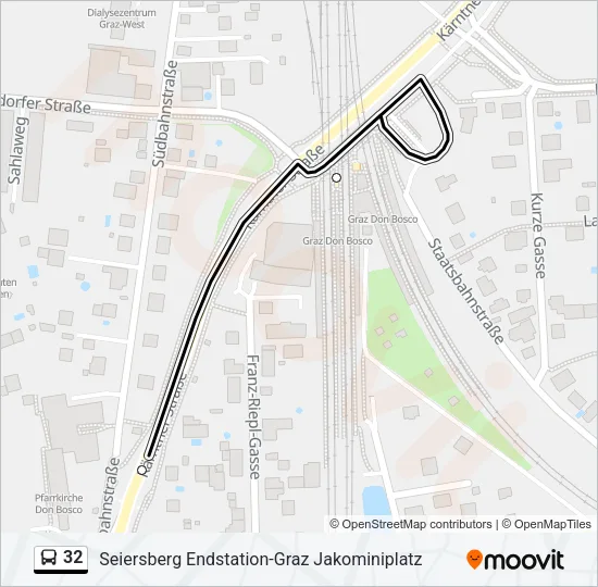 32 Bus Line Map