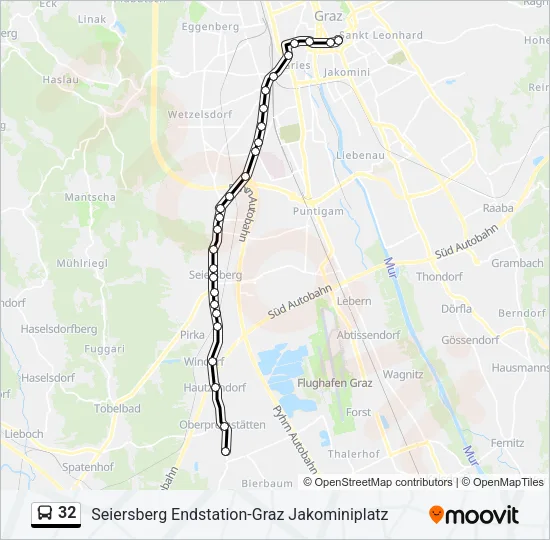 32 Bus Line Map