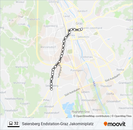 32 Route: Schedules, Stops & Maps - Seiersberg (Updated)