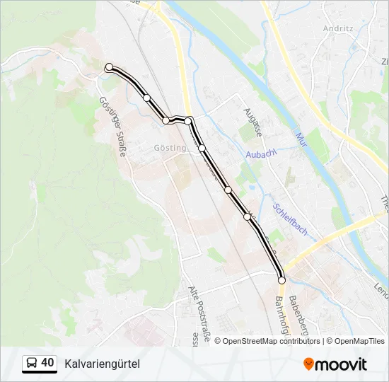 40 Bus Line Map