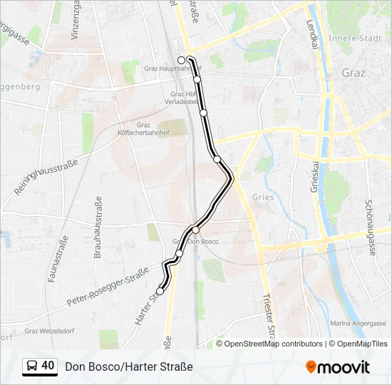 40 Bus Line Map