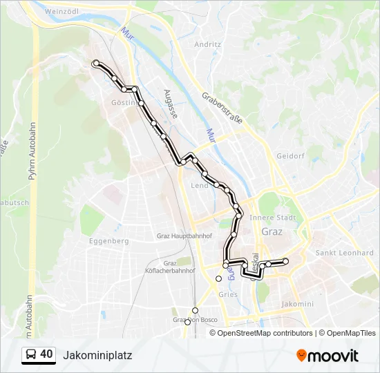 40 Bus Line Map