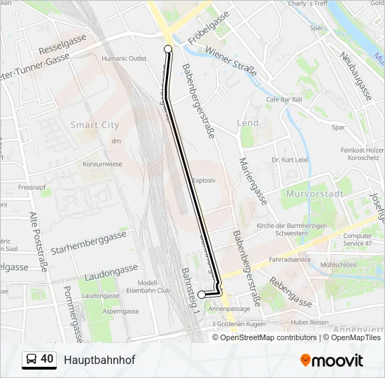 40 Bus Line Map