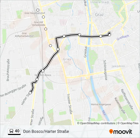 40 Bus Line Map