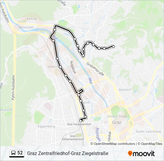 52 Bus Line Map